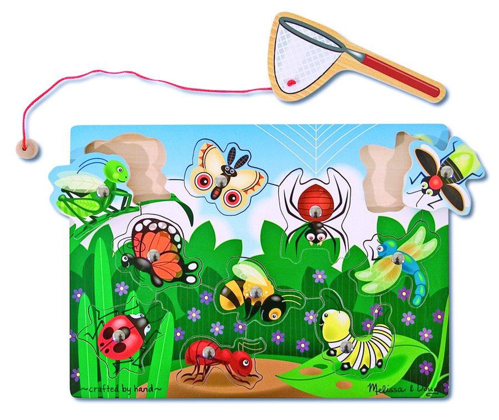 Magnetic bug catching puzzle