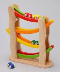 Wooden Rainbow Car Slope