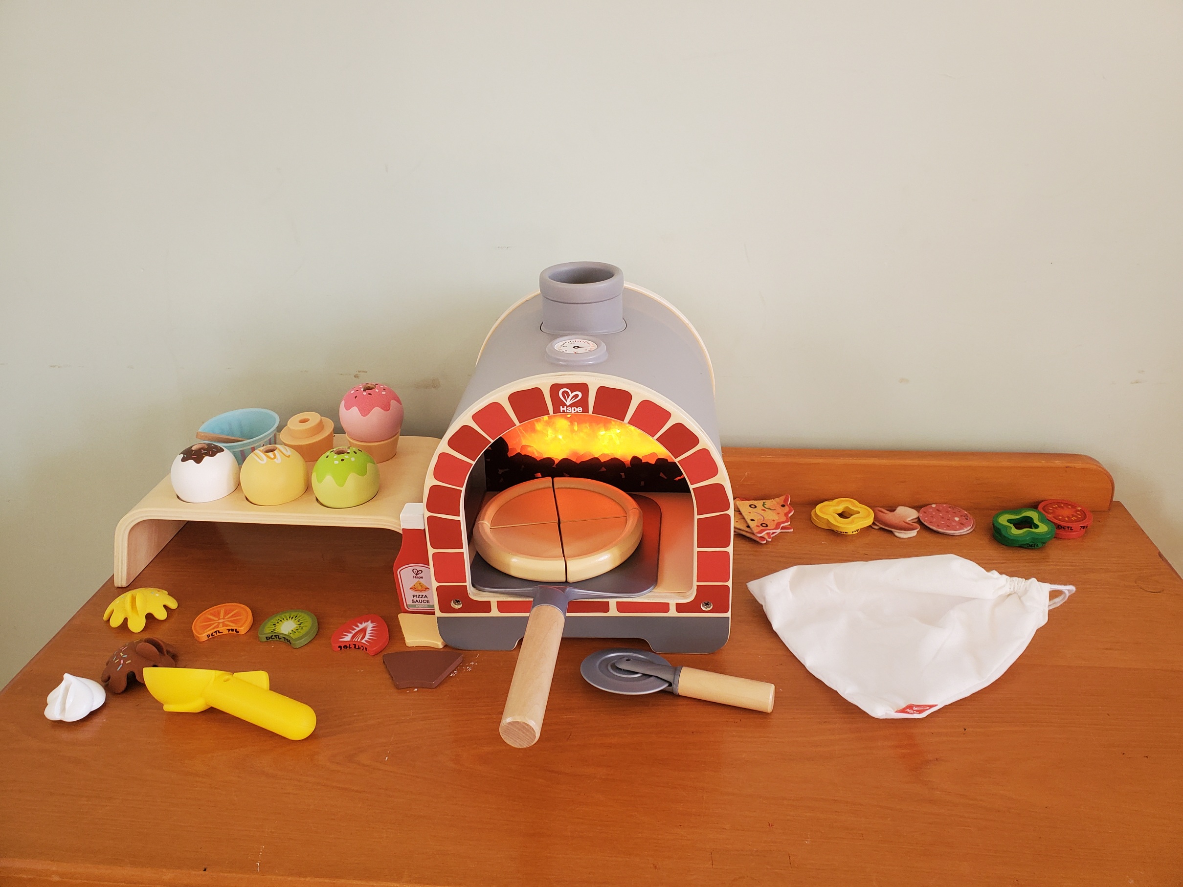 Pizza oven and ice cream